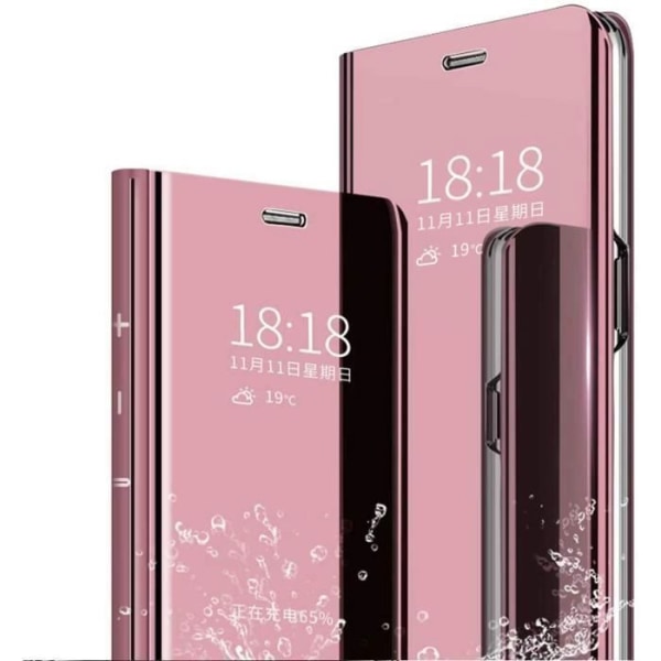 Coque - LuffyShop - Redmi Note 9 Pro - PU-läder - Spegelbeläggning - Intelligent stöd Blå