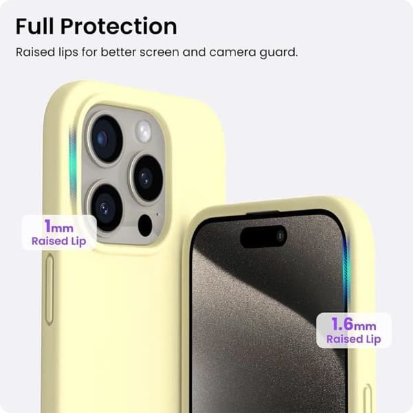 Fodral för iPhone 15 Pro - Gul - Matt - Stötabsorberande Skydd - Slim - Silikon Gul
