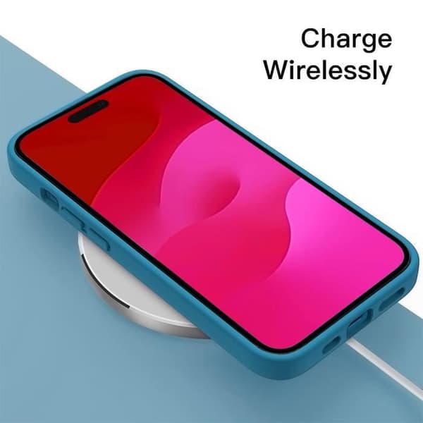 Coque - E.F.CONNECTION - för iPhone 15 Pro - Effektivt skydd - Ultra slim - 2 Härdade glas Blå