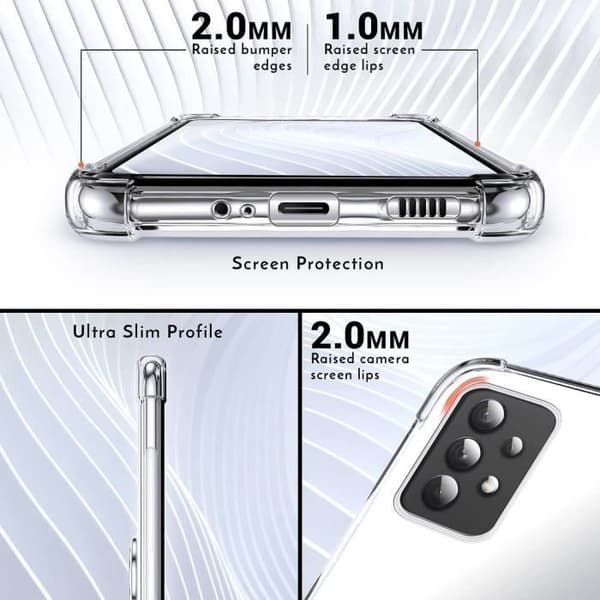 Coque - E.F.CONNECTION - för Xiaomi Redmi 12C - Stötabsorberande - Transparent - Justerbart Stöd Svart Transparent