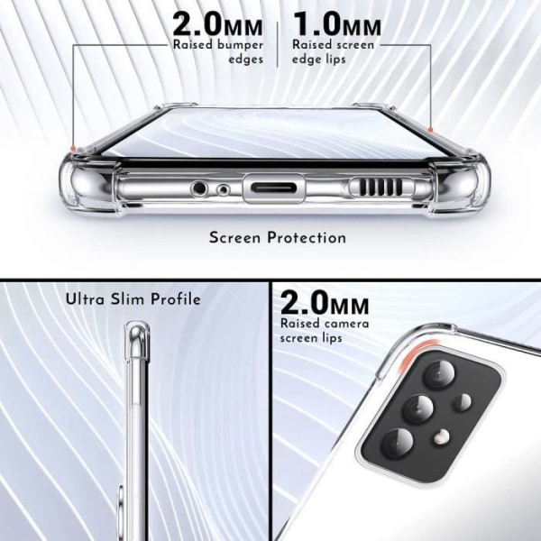 Transparent stötsäkert fodral för Xiaomi Redmi 12C med justerbar ringhållare Svart