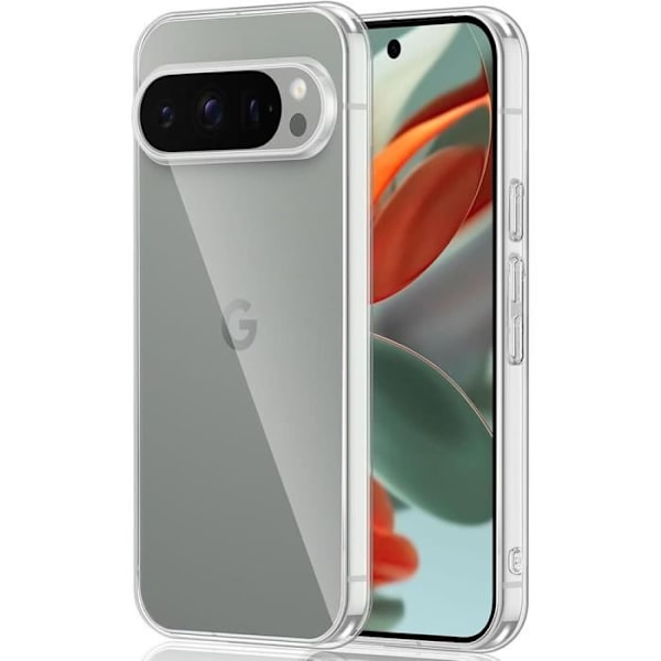Fodral för Google Pixel 9 Pro, mjukt förstärkt skydd Stötsäkert transparent silikon