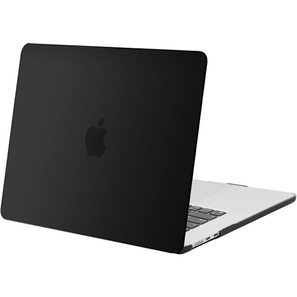 Coque kompatibel med MacBook Air 15 tum 2025 2024 2023 utgåvan M4 M3 M2 A3241 A3114 A2941 med Touch ID och 15,3" Retina, Svart Svart färg