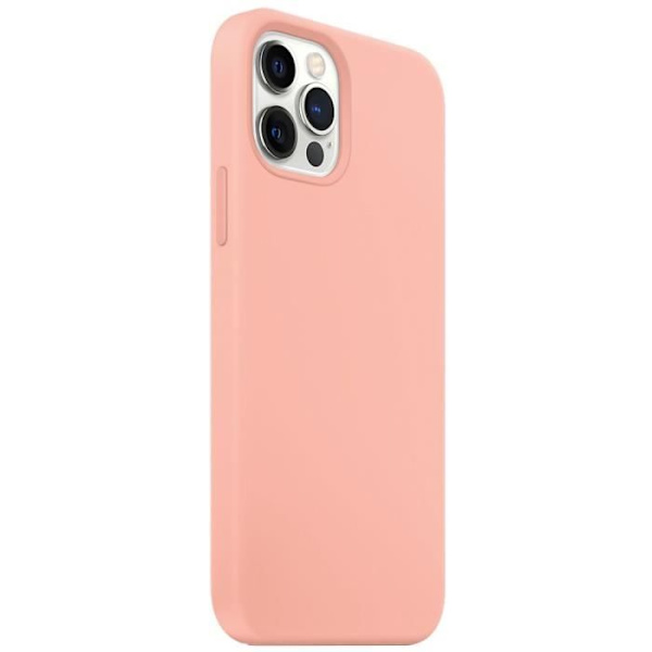 Coque Silikonvätska - E.F.CONNECTION - för iPhone 12 Pro Max - Stötresistent - Repfri - Rosa Rosa