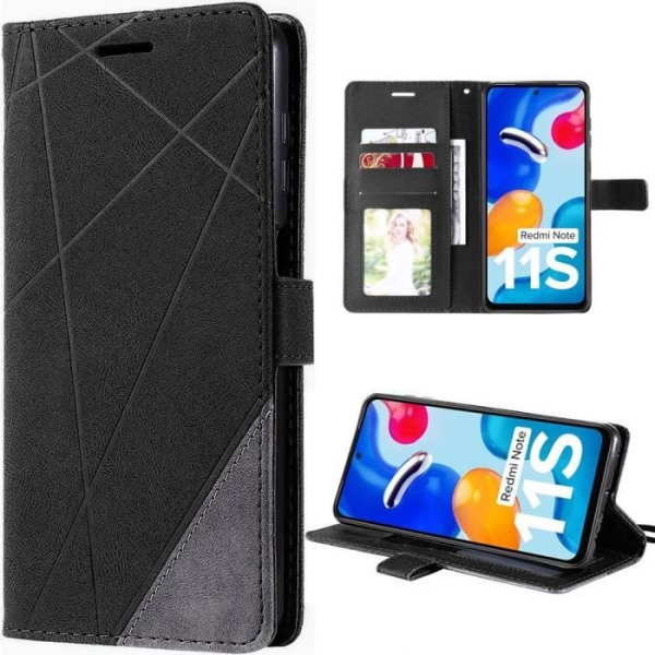 Taske til Xiaomi Redmi Note 11S Anti-Scratch PU Læder Sort