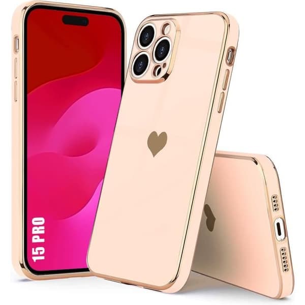 Skal - E.F.CONNECTION - för iPhone 15 Pro - Stötsäker - Repåter - Mjuk Rosa
