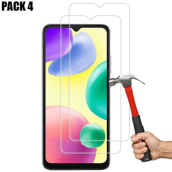 Skyddsglas - Xiaomi - Redmi 10A - Härdat glas 9H - 4-pack - Rep-resistant Transparent