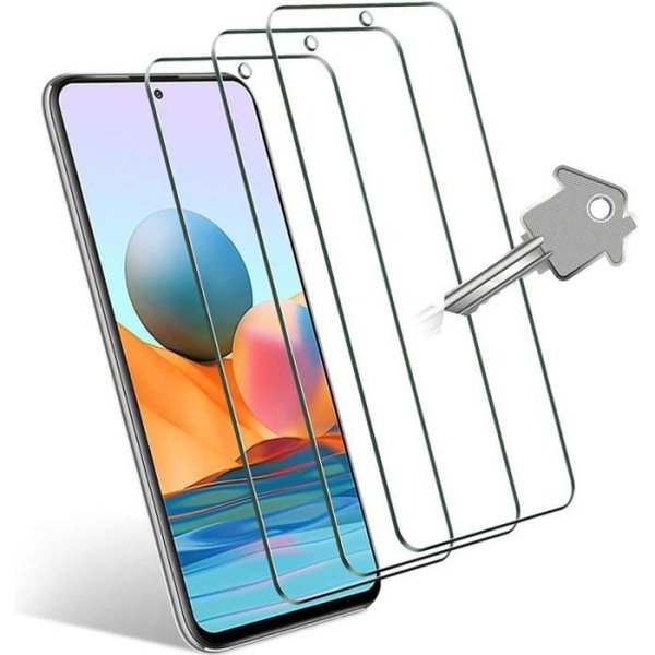 Skärmskydd - Realme - 8 - Härdat glas - 3-pack - Reptålig Transparent