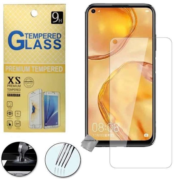 Genomskinlig härdat glas skyddsfilm för Huawei P40 Lite Transparent