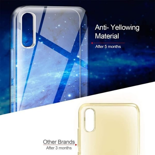 Til Xiaomi Redmi 9A 6.53": UltraSlim gel silikone etui - TRANSPARENT + 3 farvede hærdet glasfilm - SORT