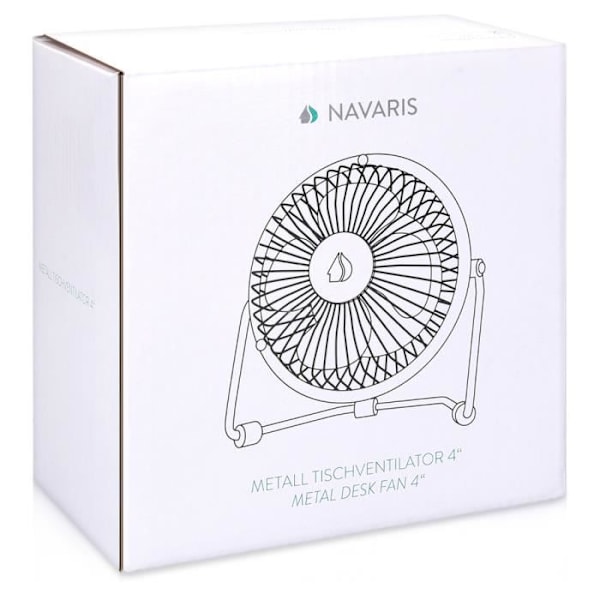 Mini fläkt - Navaris - Portabel USB - Tyst - Tiltbar - Kompakt