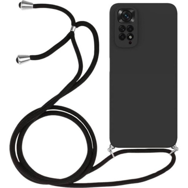 Fodral för Redmi Note 11-Note 11S Stötsäker TPU med lanyard Black Svart