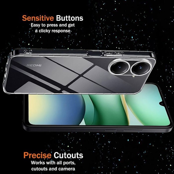 Coque + 2 Glas För Xiaomi Redmi A5 4G - Skydd i Silikon Stötsäker Repfria Transparent Transparent