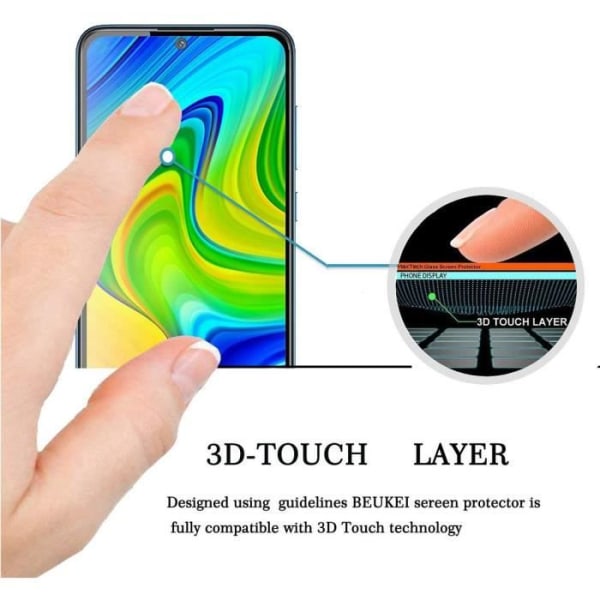 Filmskærm - E.F.CONNECTION - til Redmi 8A - Pakke med 4 - Hærdet glas - Høj styrke Transparent