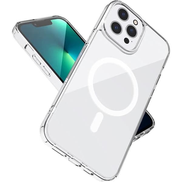 Skyddsfodral - E.F.CONNECTION - för iPhone 13 Pro - Mjuk - Transparent - Magnetisk Transparent