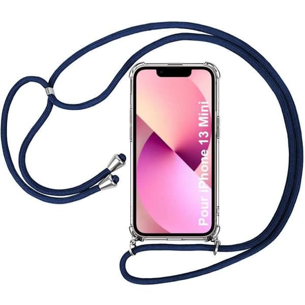 TPU-skal - E.F.CONNECTION - för iPhone 13 Mini - Flexibel - Stötresistent - Transparent marinblå Transparent-marinblå