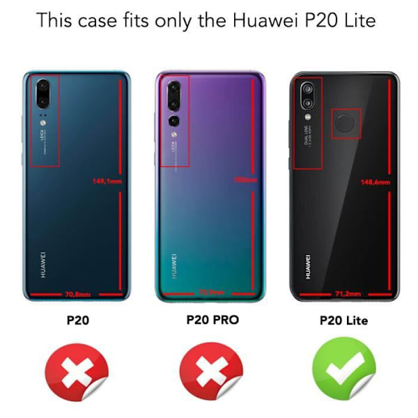 Beskyttelsesetui - NALIA - P20 Lite - TPU silikone - 360° fuld beskyttelse - Blød grå Grå