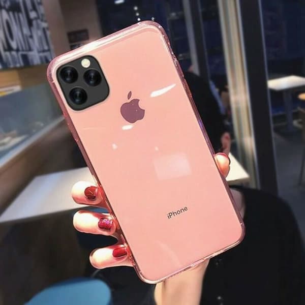 Silikonskal - för iPhone 12 - Rosa - Repell - Stötsäker - Mjuk Rosa