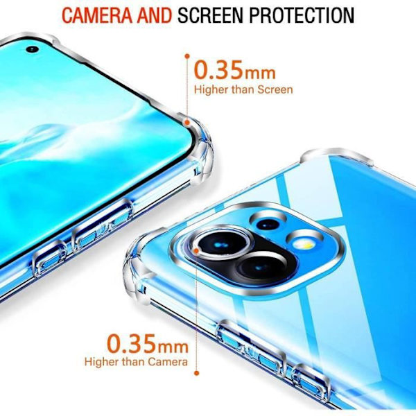 Skyddsfodral för Xiaomi Mi 11 - E.F.CONNECTION - Transparent silikon - Förstärkta hörn Transparent