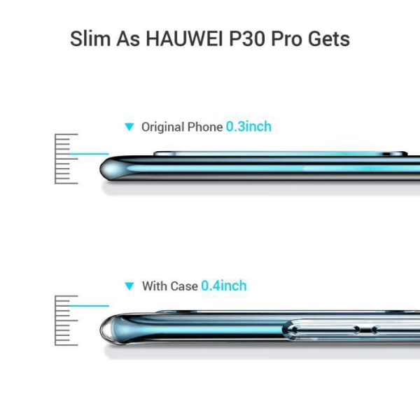 Okmall-fodral för Huawei P30 Pro, Slim Soft TPU för P30 Pro Clear Case, Ultra Tunt Anti-Yellow Skyddsfodral