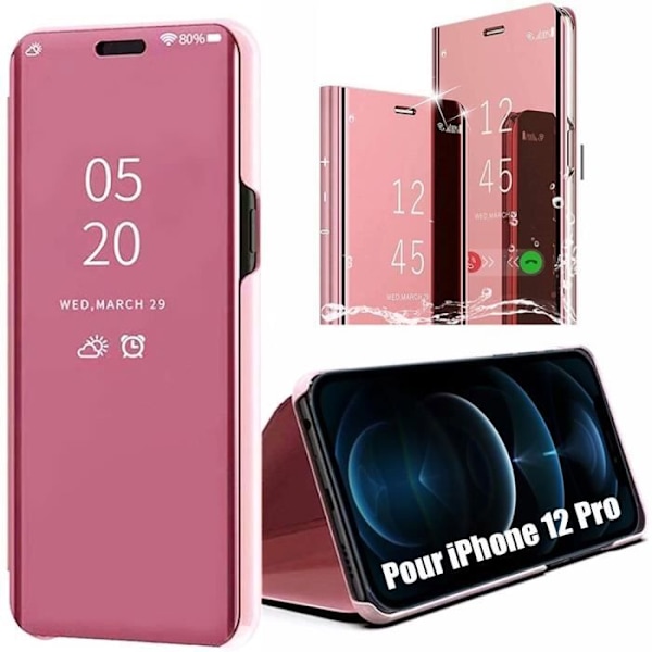Skyddsskal - E.F.CONNECTION - iPhone 12 Pro - Mjuk - Rosa - Förstärkt skydd Rosa