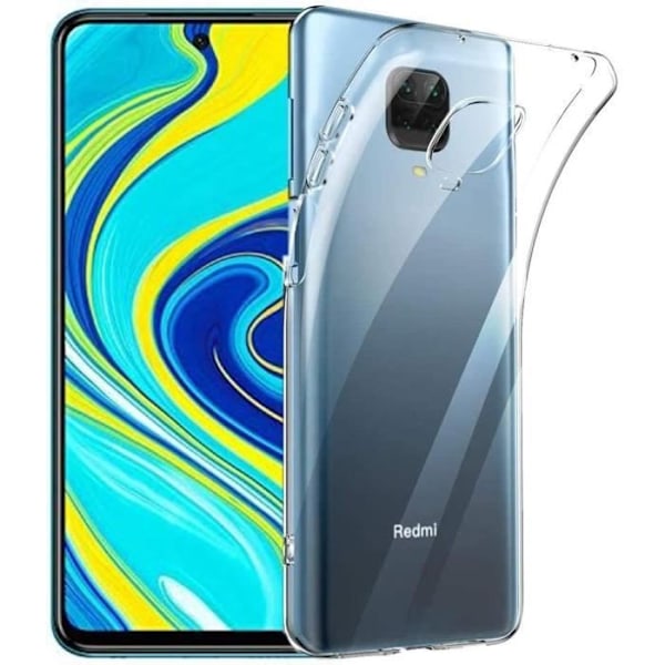 Silikonfodral för Redmi Note 9 Pro - Note 9S + 2 härdade glasögon + 2 bakre linsglasögon Transparent