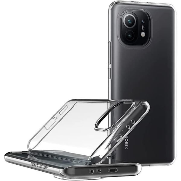 Beskyttelsesetui til Xiaomi Mi 11 - E.F. CONNECTION - Højresistent silikone - Gennemsigtig Transparent