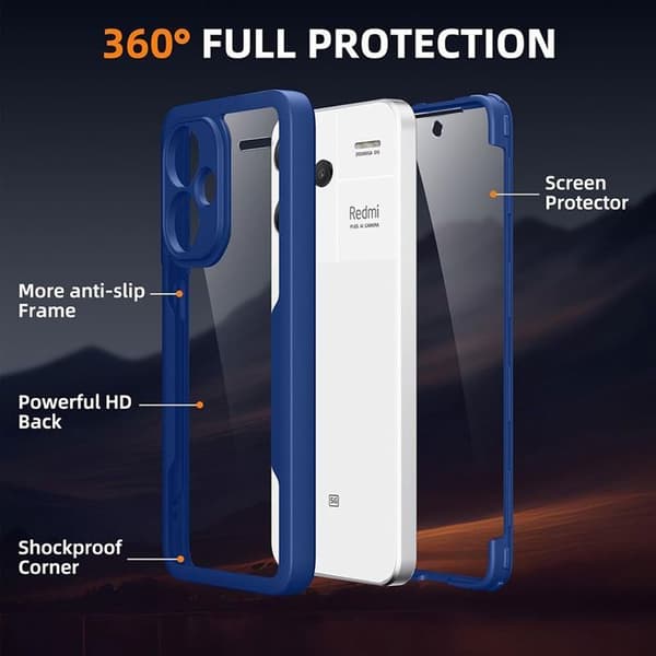 Coque - E.F.CONNECTION - För Xiaomi Redmi Note 13 Pro Plus 5G - Marinblå - Stötsäker - Heltäckande skydd marinblå