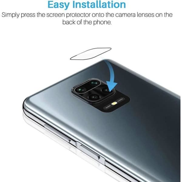 Härdat glas för Redmi Note 9 Pro - Note 9S [2 delar] + bakre kameraskydd [2 delar] Transparent