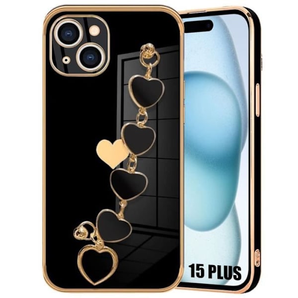 Coque - iPhone - 15 Plus - Stødabsorberende - Ridsefrit - Blødt Silikone Sort Svart
