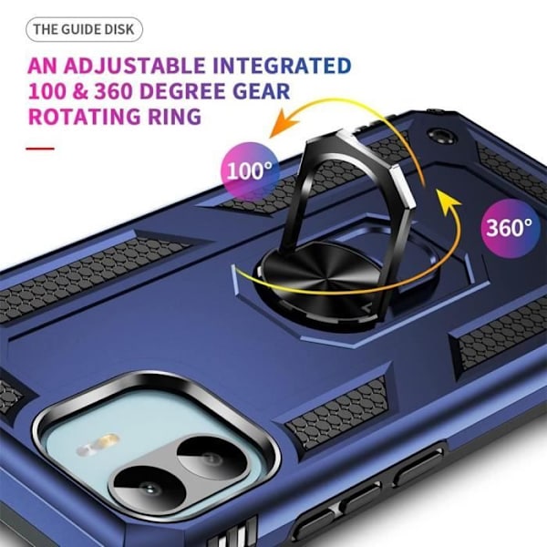 Coque för Xiaomi Redmi 13C - Xiaomi - Mörkblå - Stöttålig - Hård - 2 Härdade Glas marinblå