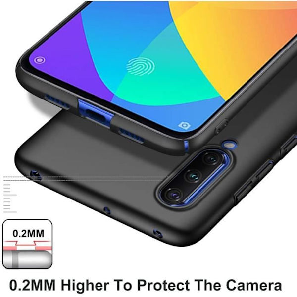 Xiaomi Mi 9 Lite Fodral, Ultra Thin Hard Shell Bumper Case Cover för Xiaomi Mi 9 Lite - Svart YW40686