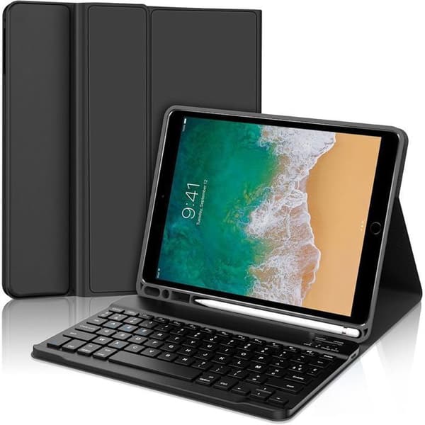 Coque Clavier - PU-läder - för iPad Air 3 / Pro 10,5 - Bluetooth-tangentbord AZERTY - Fällbart Stöd - Lätt