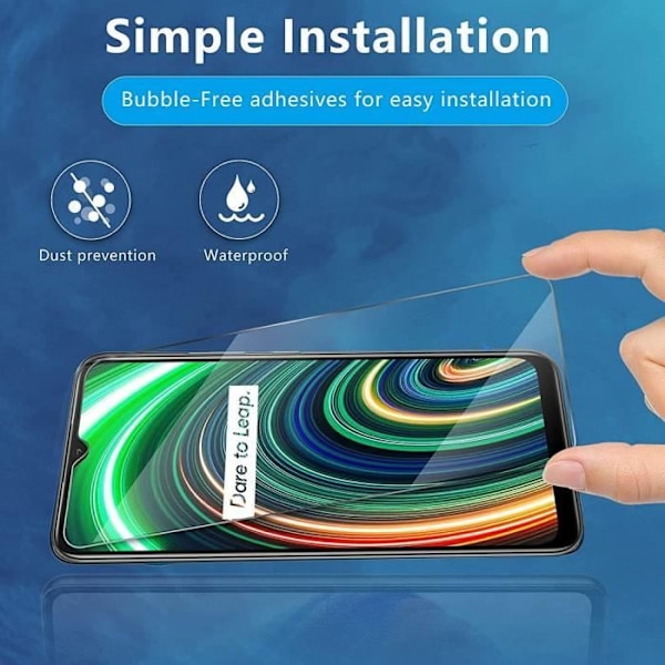 Härdat glas - E.F.CONNECTION - för realme C25Y - Rep- och stötresistent - Pack om 2 Transparent