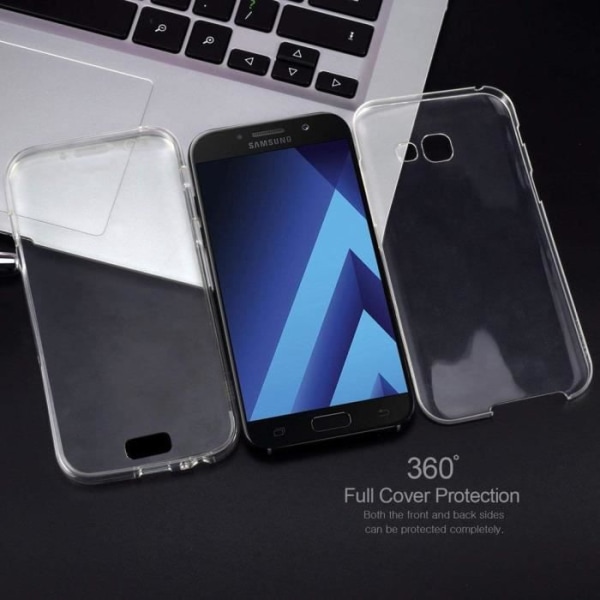 Cover til Samsung Galaxy A7 (2017) Fuld 360° Silikone Gennemsigtig Transparent