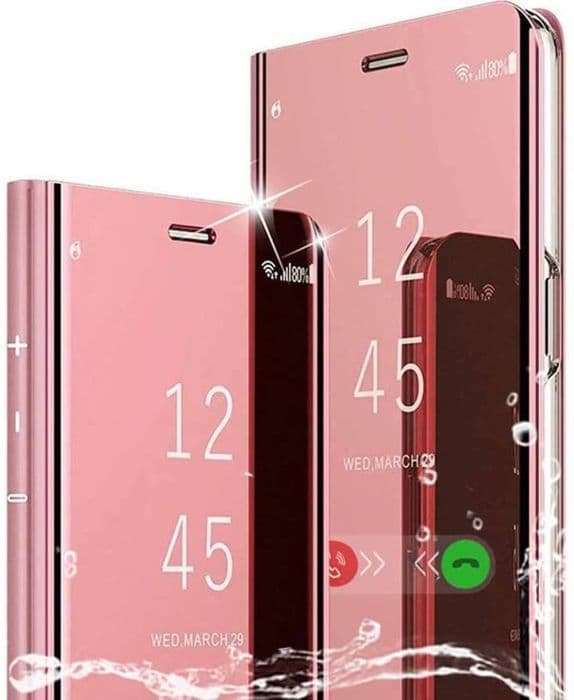 Coque - E.F.CONNECTION - För Xiaomi Redmi Note 14 Pro Plus 5G - Clear View Rose - 2 Tempererade Glas - Stötsäker Rosa