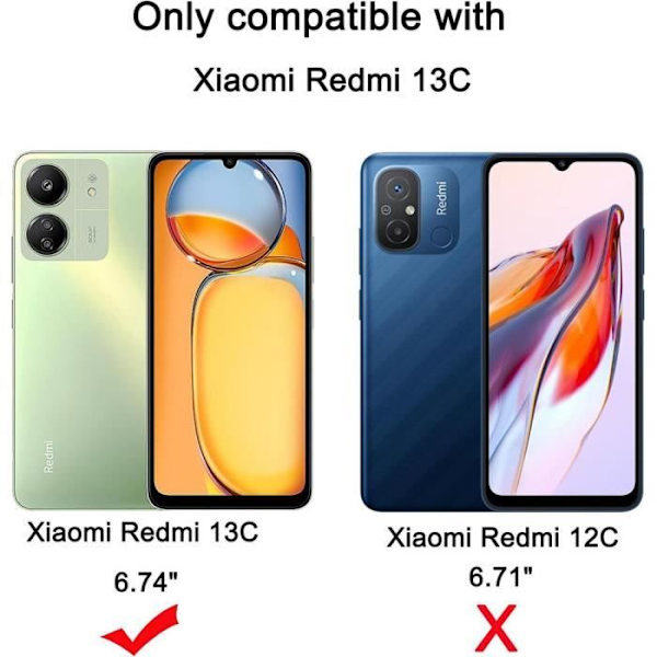 Fodral till Xiaomi Redmi 13C - Mjukt Anti-Slip Transparent Skydd