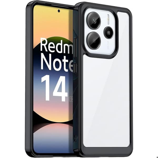 Skyddshölje - E.F.Connection - för Xiaomi Redmi Note 14 5G - Stöttålig - Silikon - Hård Bakside Transparent
