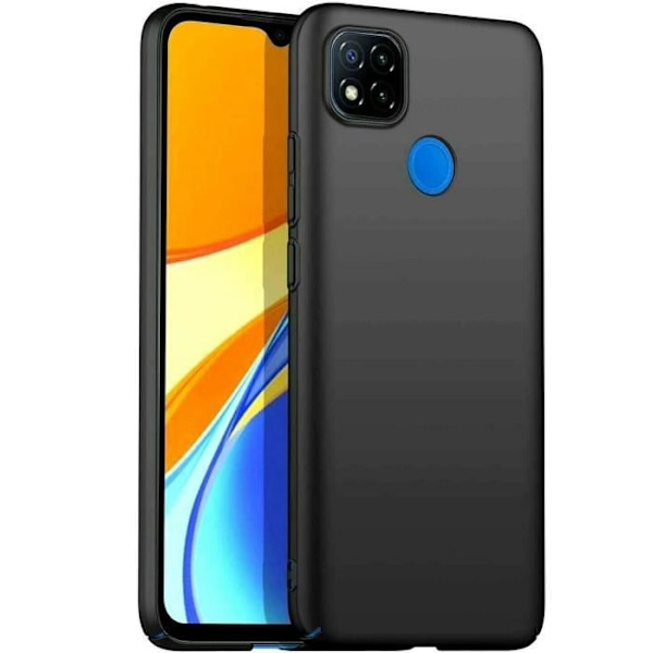 Skyddande skal för Redmi 9C - E.F.CONNECTION - Stötsäkert mjukt silikon - Svart Svart