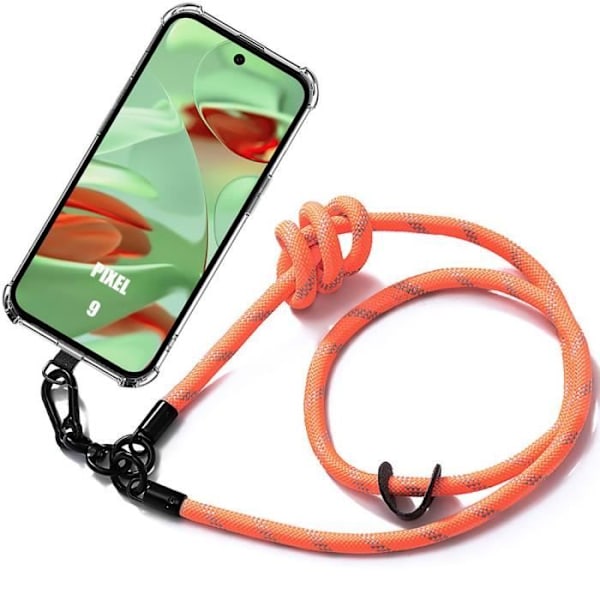 Coque - Google - Pixel 9 - Stødabsorberende - Robust snor - Orange Orange