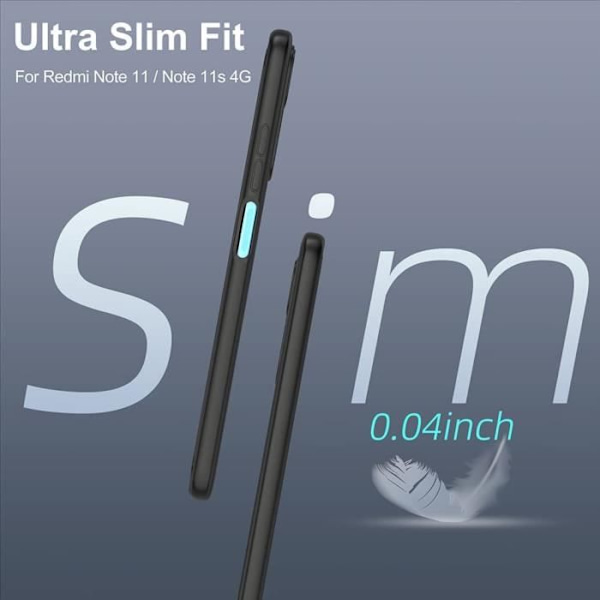 Skyddsskal - E.F.CONNECTION - Redmi Note 11 - Flexibel - Halkfri - Stötsäker Svart