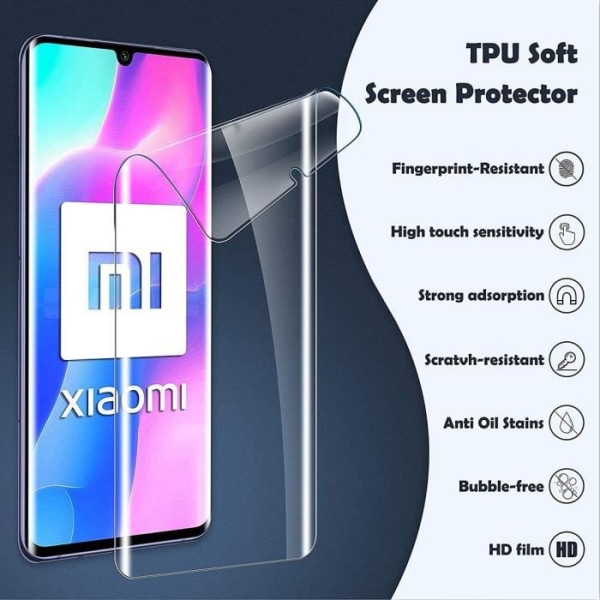 Pack- 3 flexibel film för Redmi Note 8 Pro Anti Scratch högresistans skärmfilmer Transparent