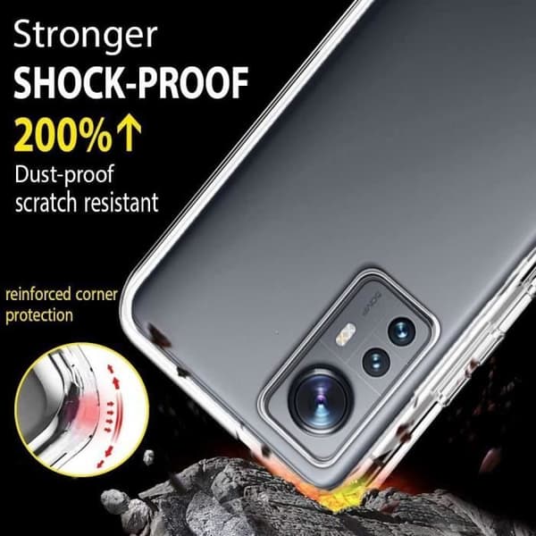 Skyddsskale - E.F.CONNECTION - för Xiaomi 12 Pro - Transparent - Repåtränd - Stötsäker Transparent