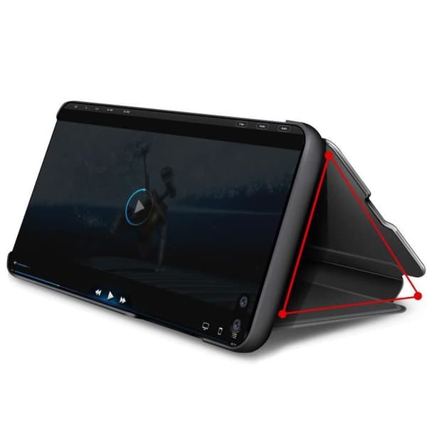 Coque - Xiaomi - Redmi Note 8T - Folio Spegel - Stötsäker - Ställfunktion Eller ros