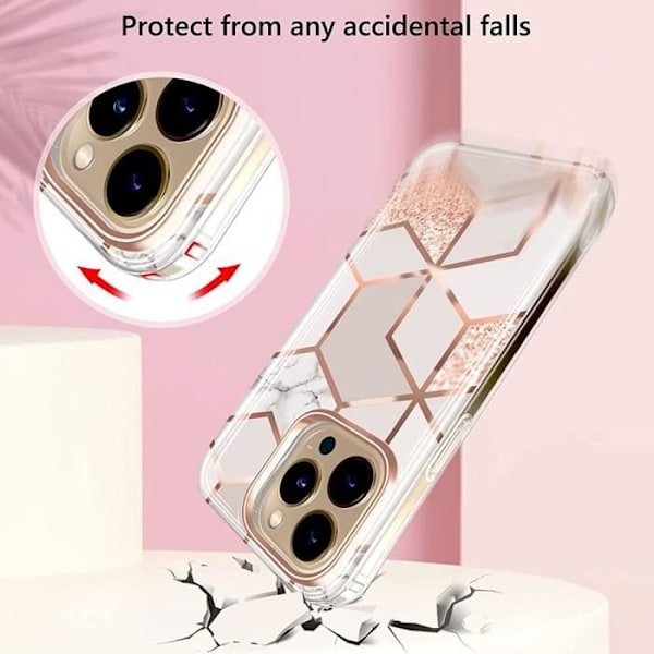 Fodral + 2 härdade glasögon för iPhone 16 Plus, Ultra Slim Shockproof Silikon + PC Resistant Anti-Scratch Pink