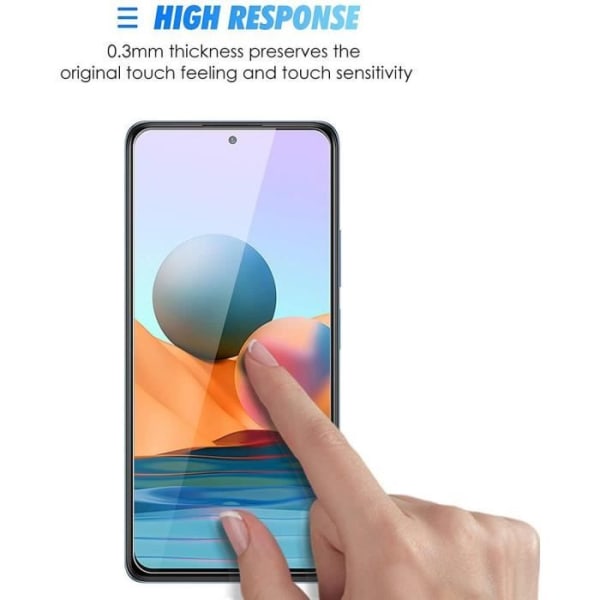 Härdat glas skyddsfilm för Redmi Note 10 Pro 5G - E.F.CONNECTION - Hög motståndskraft - Anti-repa Transparent