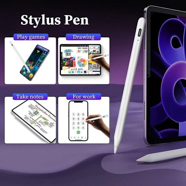 Stylet Kompatibel med Huawei MatePad 12X, MatePad 11.5, MatePad SE 11, MatePad Pro - Høj Præcision Vit