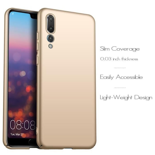 För Huawei P20 Pro TPU lyx matt tunn silikon mjuk skyddsgaller Guld Guld