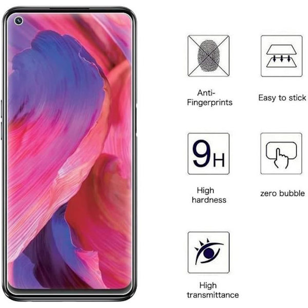 Härdat glas för OPPO A73 5G - 2 delar - Transparent skyddsglas Transparent