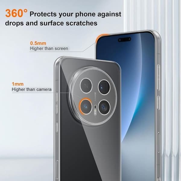 Skyddsfodral för Honor Magic 8 Pro, Transparent Silikon Stötsäker Repfria Slim Lätt Transparent